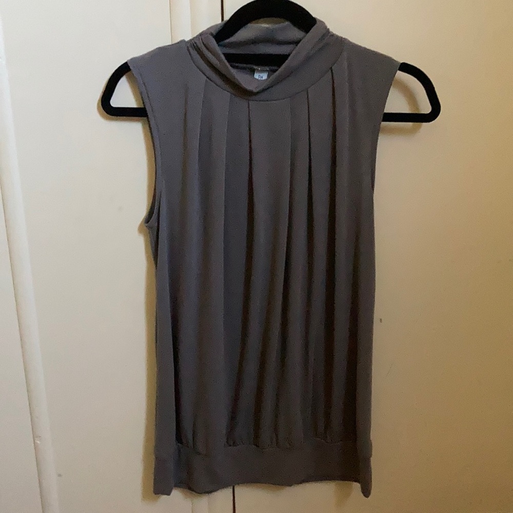 Grey tank top turtleneck